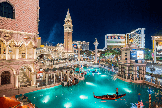 Las Vegas Casino and hotels at night