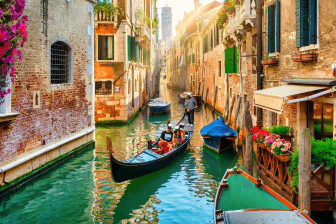 boat in water in Venice