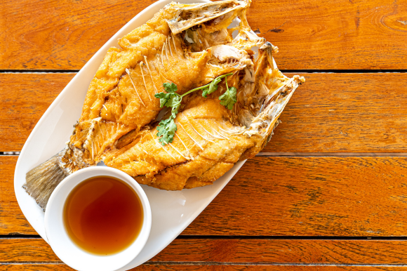 Deep-Fried Sea Bass