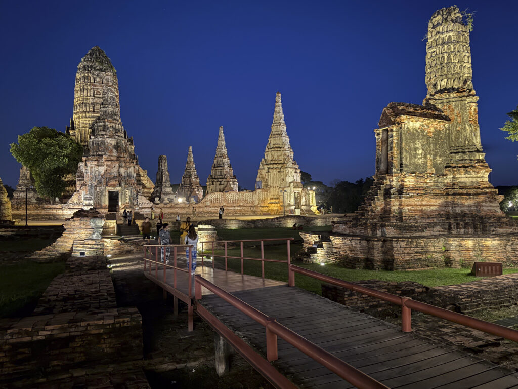 Bangkok, Thailand - November 11, 2024: Ancient Wat Chaiwatthanaram temple